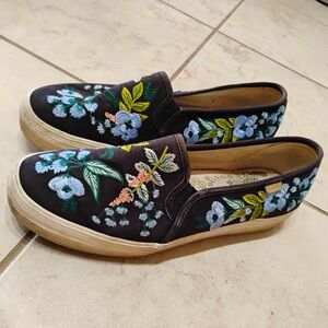 Keds x Rifle Paper Co. Triple Decker Embroidered Herb Garden Sneakers Size 9.5